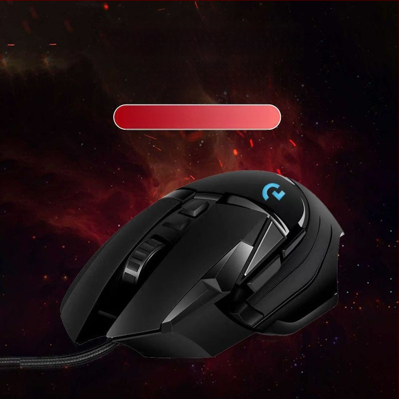 G502 kabelinė žaidimų pelė, optinis jutiklis 5600 DPI, 7 mygtukai, USB, ergonomiška