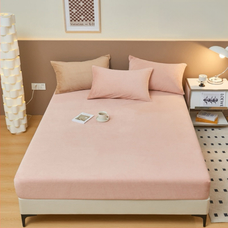 Плътен чаршаф с ластик от мляко велур – реактивно печатане и боядисване, 1000–1500 g, модерен стил, покривка за легло