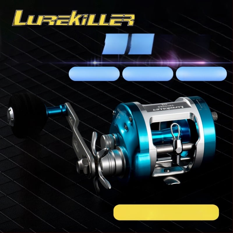 Lurekiller potpuno metalna offshore brodska mulineta – Thunder 30R, sporo jiganje s metalnom pločom, sinkronizirani vodilac linije, 12 kg vuče