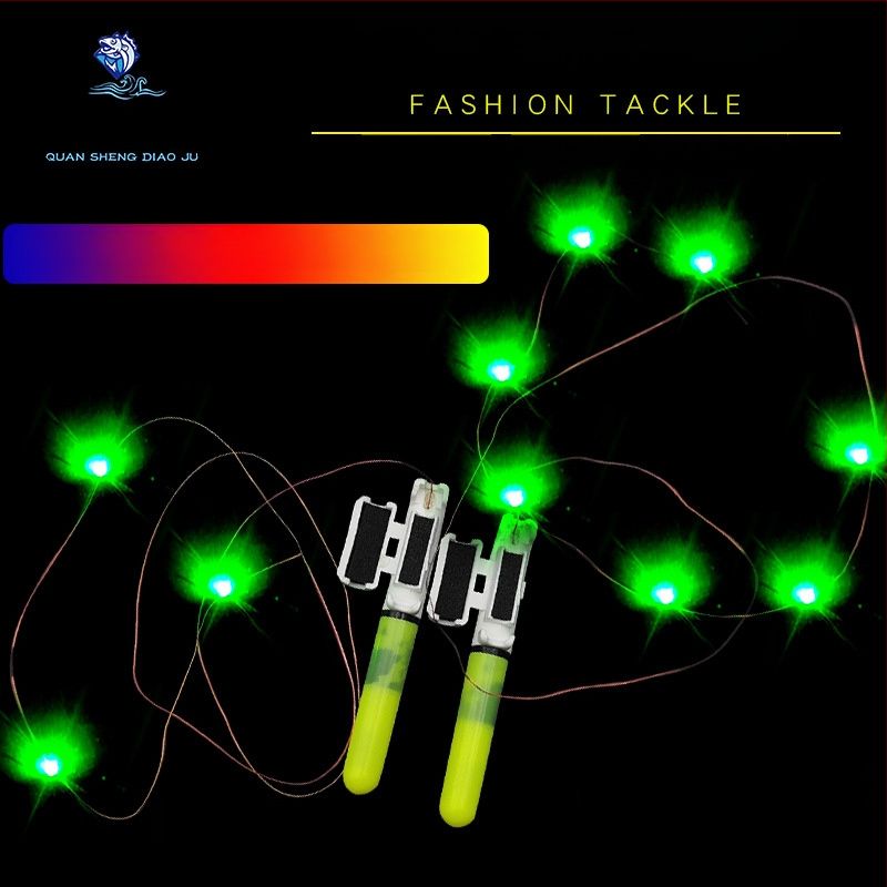 Akkumulátoros LED horgászbot világítás, 3-LED jelzőfény, hatótávolság 50 m-ig (elemek nélkül)