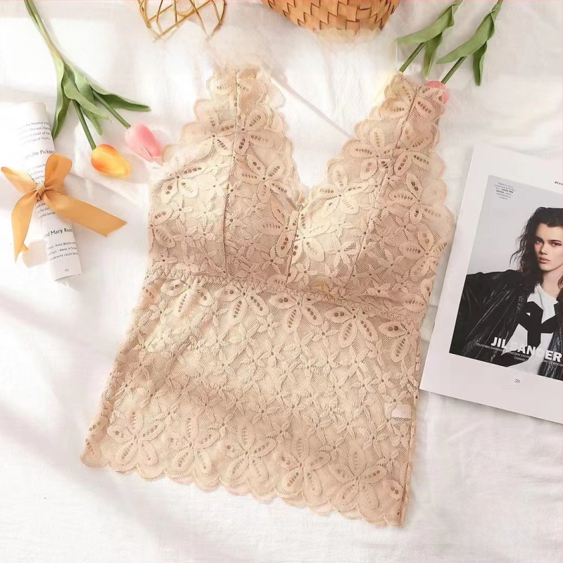 Nėrinių be petnešėlių krūtinės uždengėjas su latekso įdėklu - pilnas puodelis, kaušio forma: viršus plonas, apačia stori, 85% nailonas