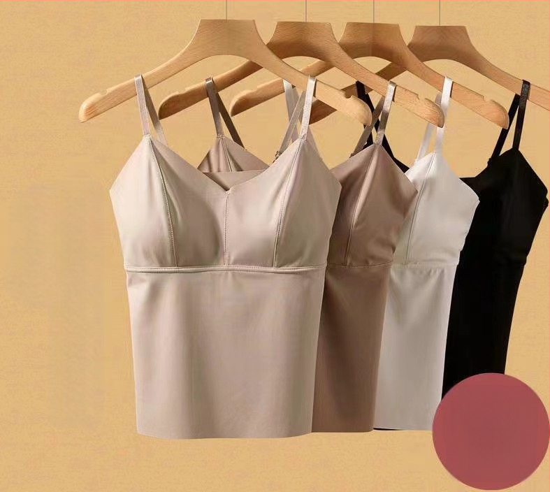 Ice Silk palaidinė su V iškirpte ir integruota krūties pagalvėlė, nailonas, Chest wrap/tube top, 3/4 puodelio, plonas formuotas puodeliai