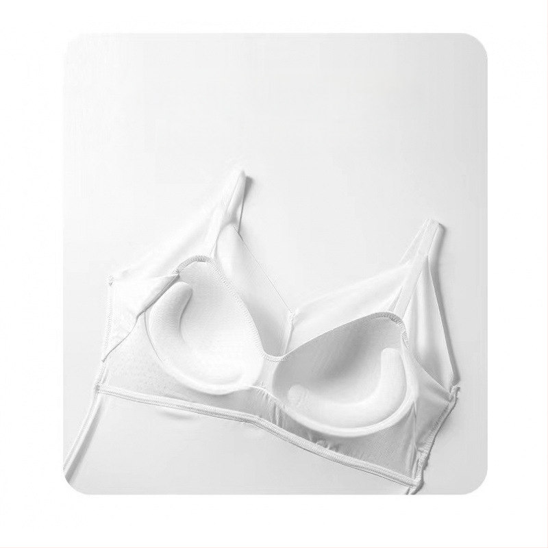 Ice Silk palaidinė su V iškirpte ir integruota krūties pagalvėlė, nailonas, Chest wrap/tube top, 3/4 puodelio, plonas formuotas puodeliai