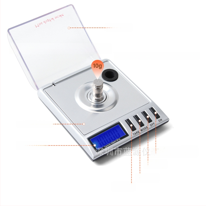 Digitalna vaga za nakit s visokorezolucijskim zaslonom, preciznost 0,001 g, kapaciteta 20 g, model Tsc01102, napajana baterijama AAA