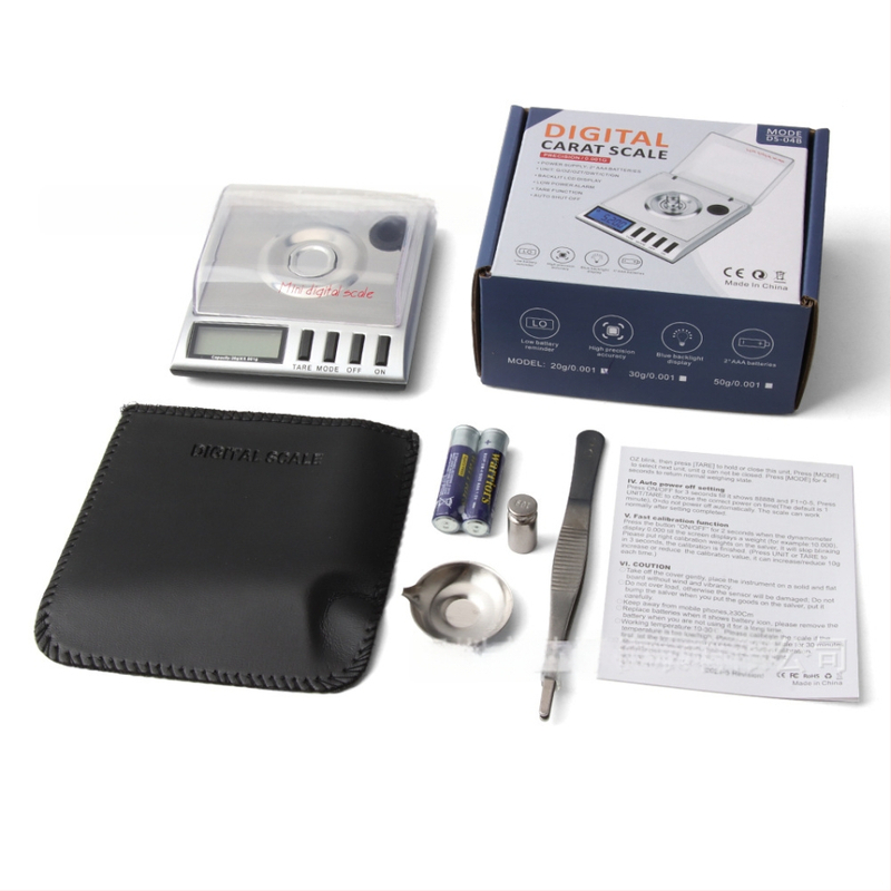 Digitalna vaga za nakit s visokorezolucijskim zaslonom, preciznost 0,001 g, kapaciteta 20 g, model Tsc01102, napajana baterijama AAA