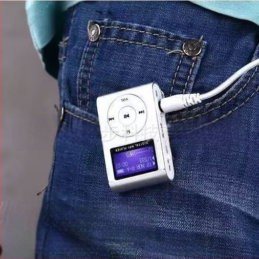 Studentski prijenosni MP3 player s klipom za trčanje, podrška TF kartici, MP3 player s 1,1-inčnim zaslonom