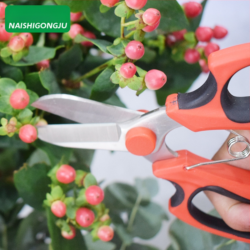 Градински ножици за подрязване на цветя, неръждаема стомана, мощни, за домашна употреба