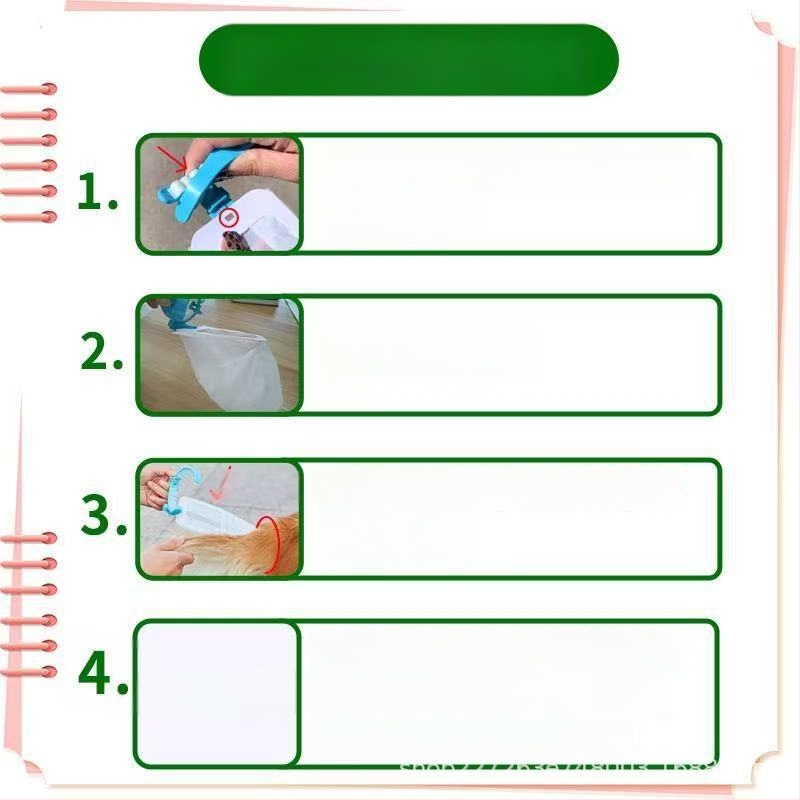 Alat za skupljanje psećeg izmeta za vanjsku upotrebu, klip za vrećicu, plastika, plosni otvor, uobičajene debljine