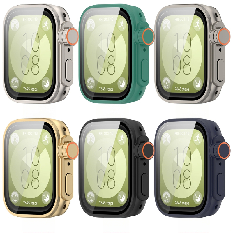 Husă de protecție pentru Huawei Watch Fit3/Fit4/Fit4 Pro, carcasă unibody, material PC + folie temperată, greutate 10 g (Fit3), 13 g (Fit4), 14 g (Fit4 Pro)