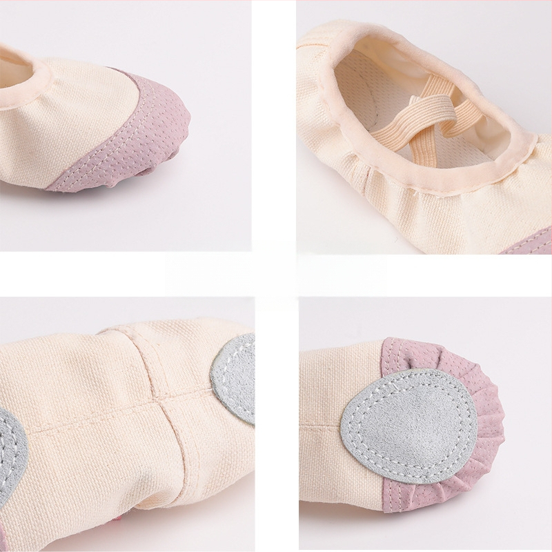 Παπούτσια χορού - Μπαλέτο, Σύγχρονος χορός, Λατινικά - Καμβά επάνω μέρος, Δερμάτινη σόλα, Unisex, Ελαφριά