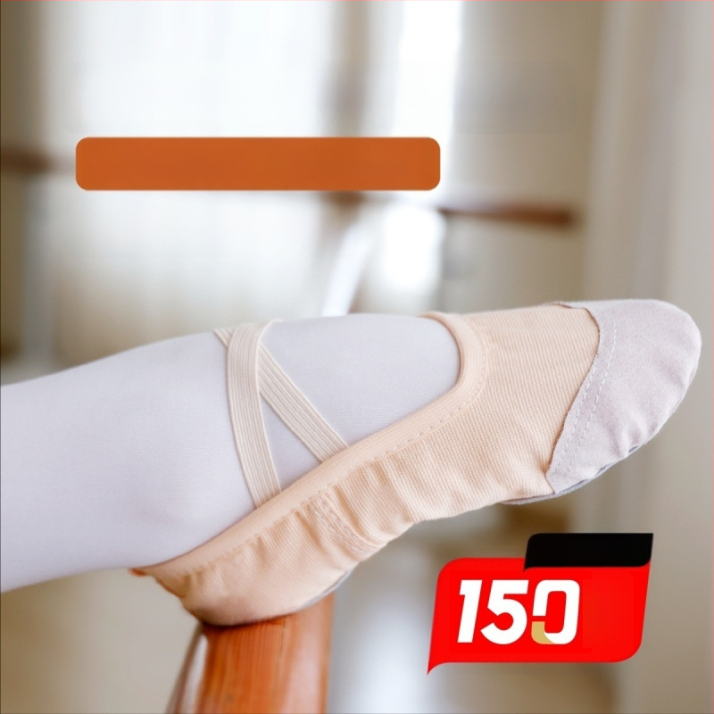 Χορευτικά Παπούτσια για Μπαλέτο και Λαϊκό Χορό, Αναπνεύσιμα και Ελαφριά, με Σόλα από Γνήσιο Δέρμα