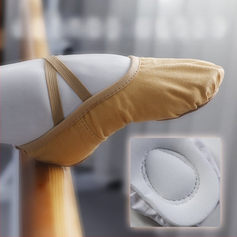 Χορευτικά Παπούτσια για Μπαλέτο και Λαϊκό Χορό, Αναπνεύσιμα και Ελαφριά, με Σόλα από Γνήσιο Δέρμα