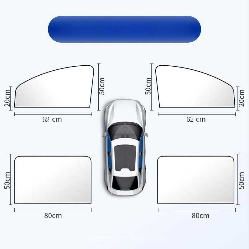 Automobilio lango saulės skydelis su magnetiniu tvirtinimu, Oxford audinio šilumos izoliacija, šoninis automobilio skydelis, universalus