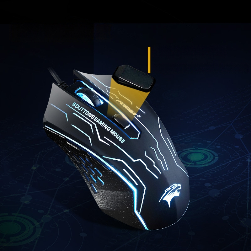 Wealth Wolf Rider optinė laidinė pelė, 2500 DPI, 6 mygtukų, USB, kabelio ilgis 1,4 m