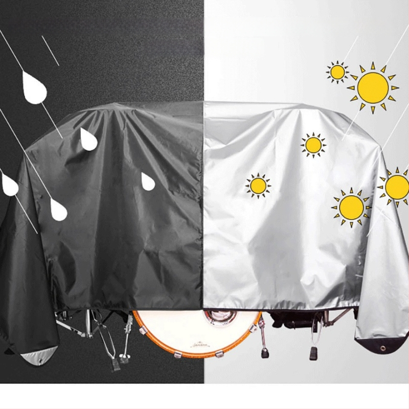 Capac de protecție împotriva prafului pentru seturi de tobă și instrumente electronice — impermeabil, UV-împotriva și praf; material Oxford 420D, fibră de poliester, personalizabil