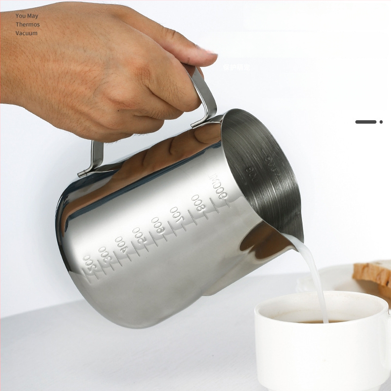 Čaša Latte Art od nehrđajućeg čelika, moderni stil, laserski gravirano logo, 200 g, papirnata kutija