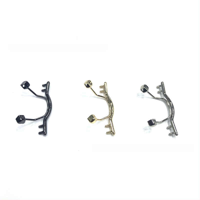 Fém középső híd tartozék keret nélküli szemüveghez - modell: dupla, orrszegcsont-támasz