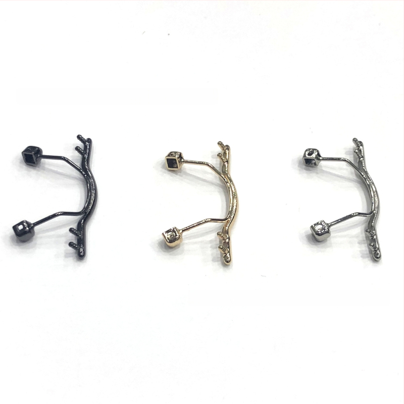 Fém középső híd tartozék keret nélküli szemüveghez - modell: dupla, orrszegcsont-támasz