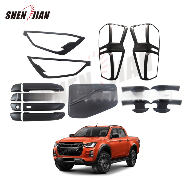 D-MAX Blade-type ABS декоративна лайсна за предни фарове, обков на дръжката на вратата, капачка на резервоара и задна рамка на светлините