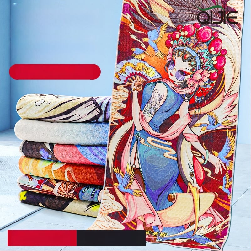 Чайна кърпа от микрофибър, 260 г, едночна нишка, бродирана обработка