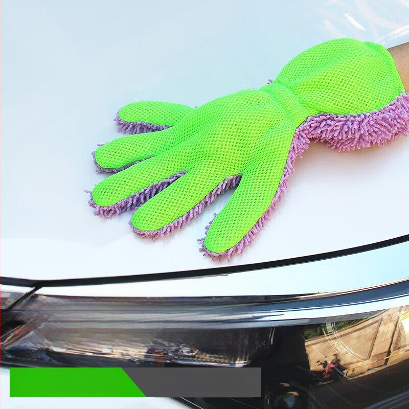 Astree automobilių plovimo pirštinės – chenille mikropluoštas, penki pirštai, sutankintos, paviršiaus apsauga