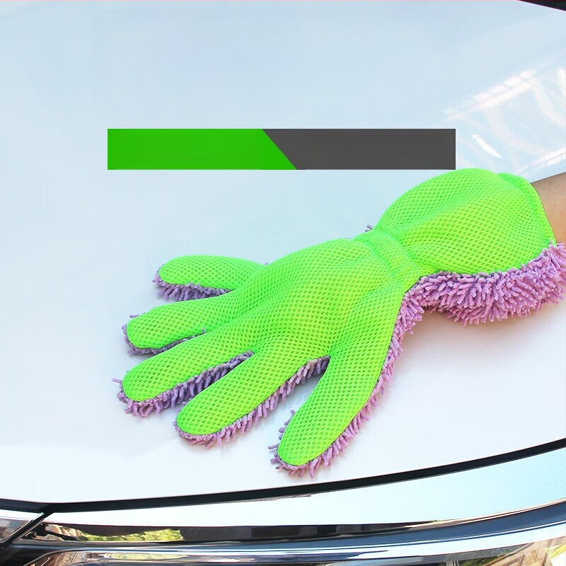 Astree automobilių plovimo pirštinės – chenille mikropluoštas, penki pirštai, sutankintos, paviršiaus apsauga