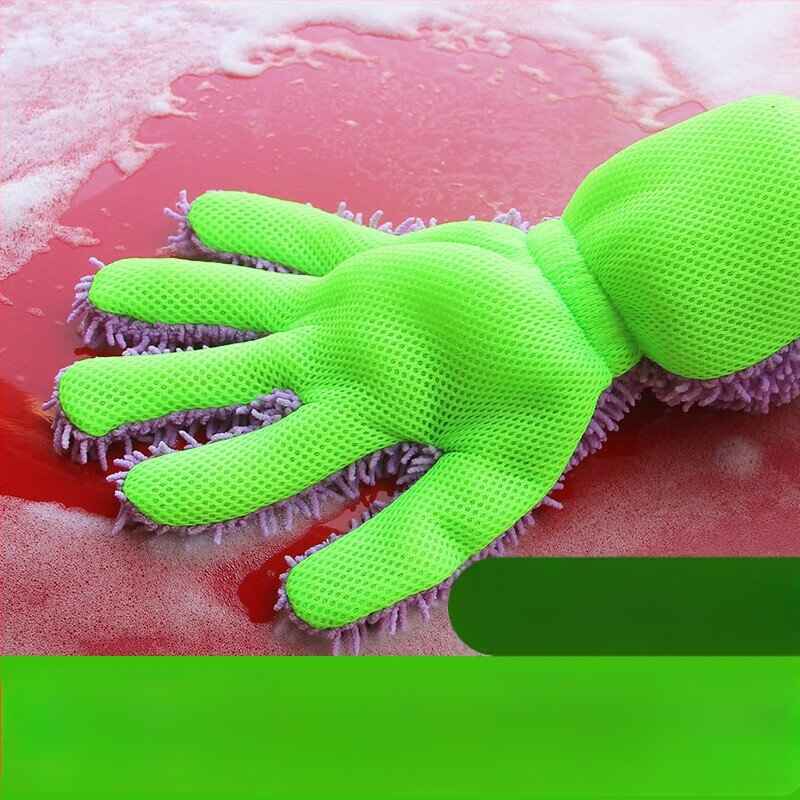 Astree automobilių plovimo pirštinės – chenille mikropluoštas, penki pirštai, sutankintos, paviršiaus apsauga