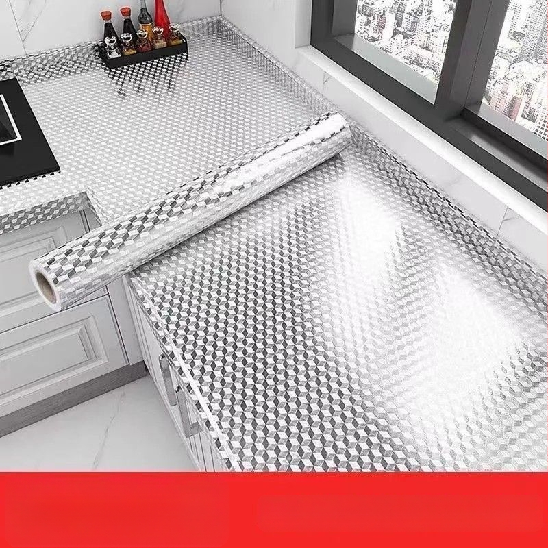 Autocolant PVC pentru dulapuri – 2 bucăți, design monocrom, stil chinezesc, oglindă pentru perete