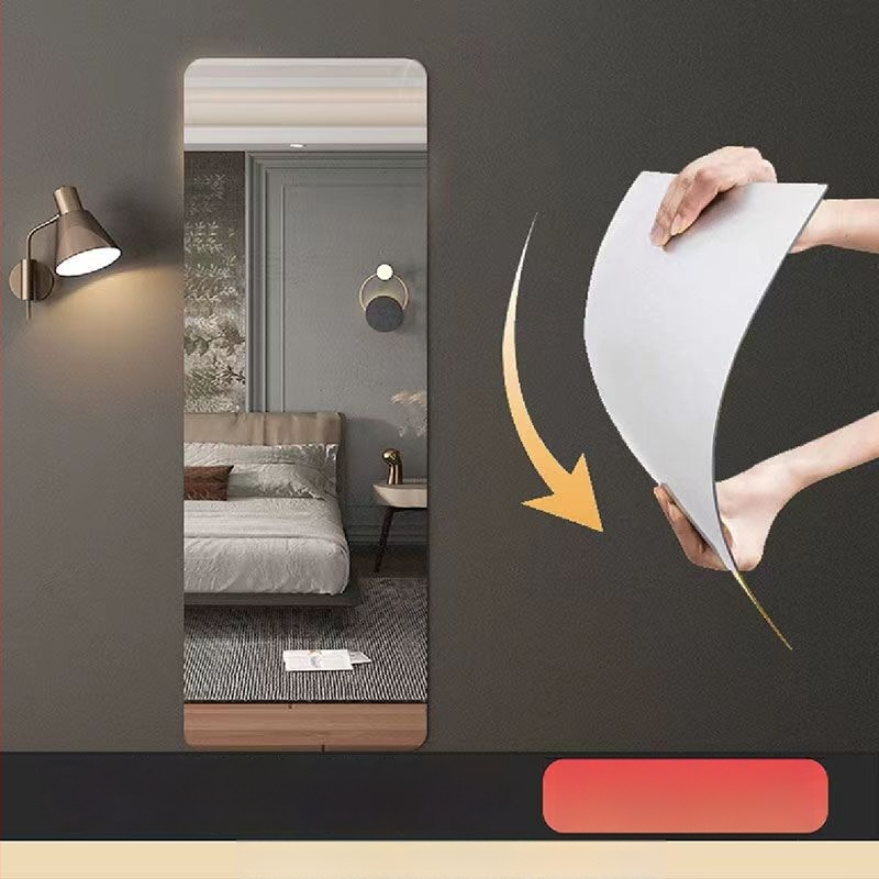 Καθρέφτης | HD αυτοκόλλητος ακρυλικός επίτοιχος καθρέφτης, ανθεκτικός στη ρωγμή, χωρίς τρύπες, πλαστικό πλαίσιο, μάρκα Meina, μοντέλο ykl-jz, μοντέρνο στιλ