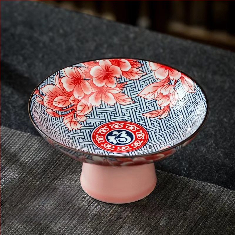 Porcelán gyümölcstál, vintage egyszerű stílus, 2023 szeptemberében bemutatva.