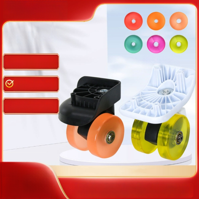 Lagaminų priedai – Nuimamas skaidrus universalaus rato, atsparus dilimui PU ratas, PC kietojo lagamino kampinis ratas