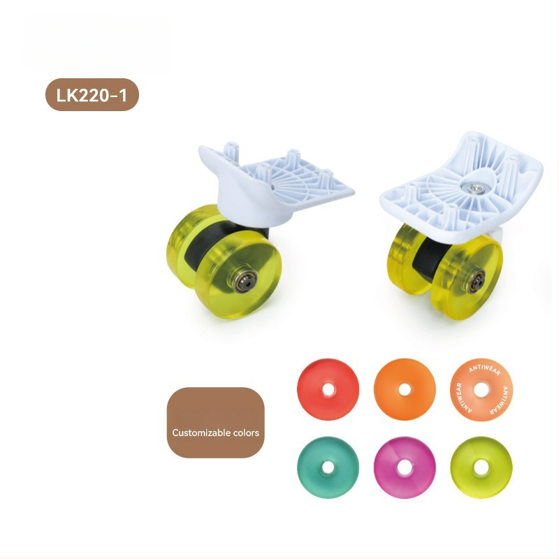 Lagaminų priedai – Nuimamas skaidrus universalaus rato, atsparus dilimui PU ratas, PC kietojo lagamino kampinis ratas