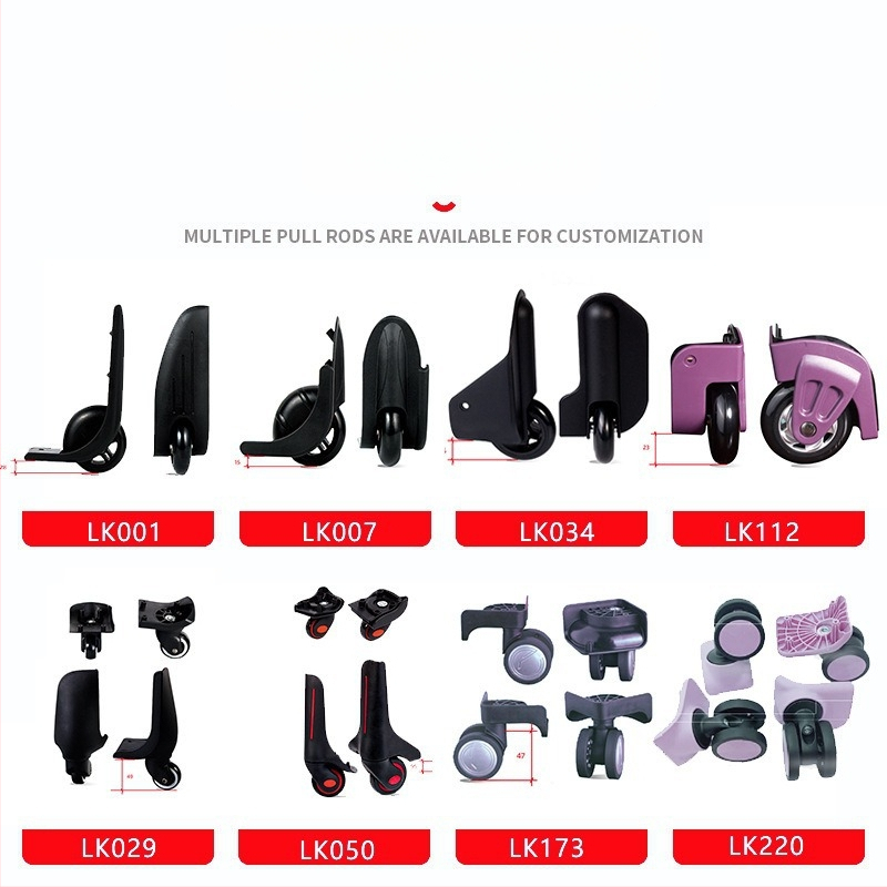 Lagaminų priedai – Nuimamas skaidrus universalaus rato, atsparus dilimui PU ratas, PC kietojo lagamino kampinis ratas