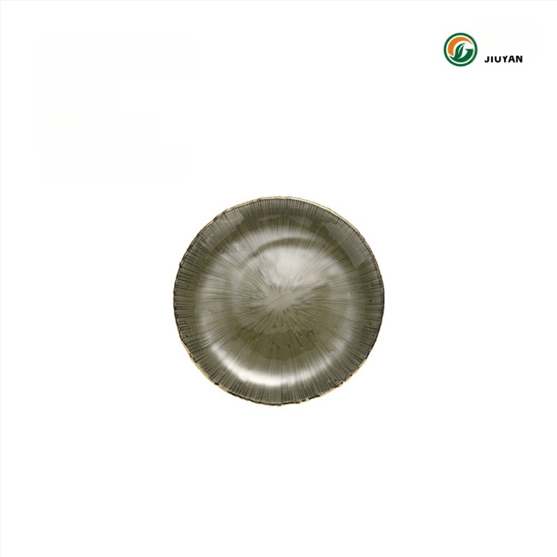 Stiklo vaisių lėkštė Europos stiliumi, apvali, karščiui atspari paviršius, mikrobangų krosnelė tinkama, logotipas spausdintas