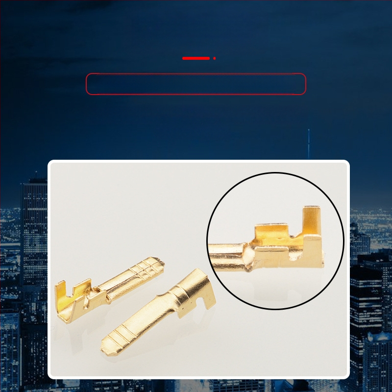 100 komada dvostrukih umetaka 2,8 mm, dvostruki terminal blokovi debljine 0,8 mm, 110 muških umetaka, materijal mesing