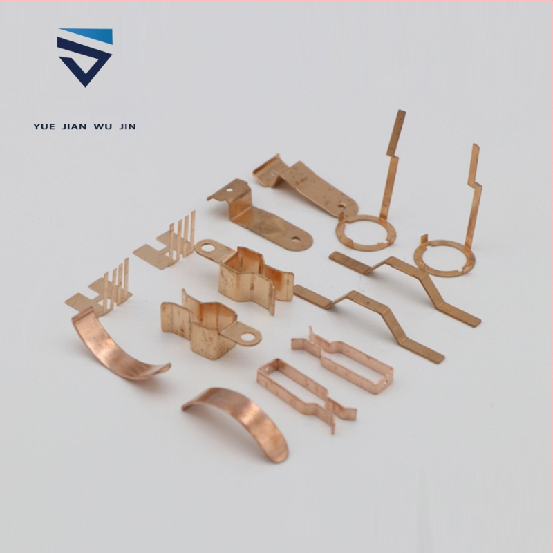 Vadošs kontakta loks elektronikas/bateriju piederumiem, Modelis YJ772 — Materiāli: fosfora bronza, berilija vara BeCu un nerūsējošā tērauda štancētas daļas — Zīmols Guangdong Sword