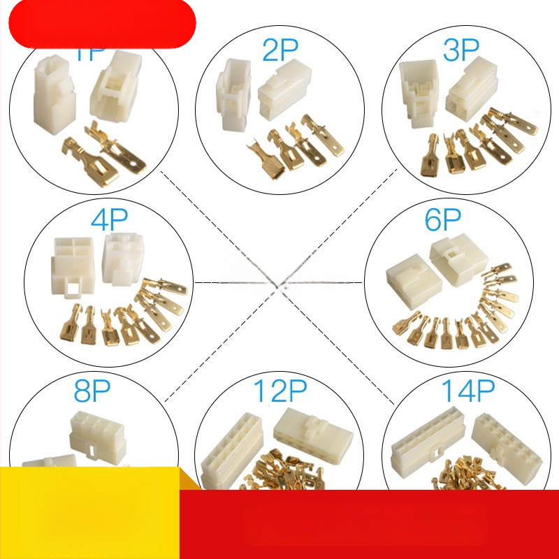 6.3 sērijas auto konektoru komplekts, vīriešu un sieviešu savienotāji ar vadu aizsargapvalku, auto vadu komplektācijai