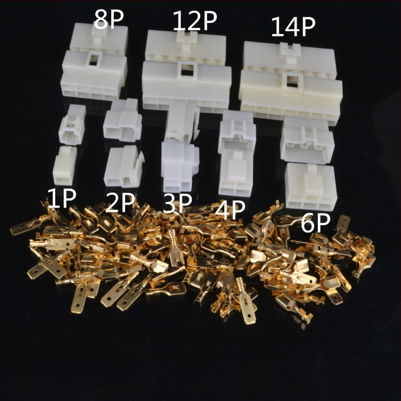 6.3 sērijas auto konektoru komplekts, vīriešu un sieviešu savienotāji ar vadu aizsargapvalku, auto vadu komplektācijai