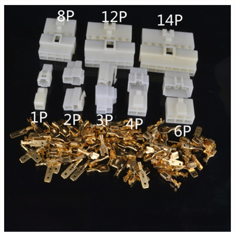 6.3 sērijas auto konektoru komplekts, vīriešu un sieviešu savienotāji ar vadu aizsargapvalku, auto vadu komplektācijai