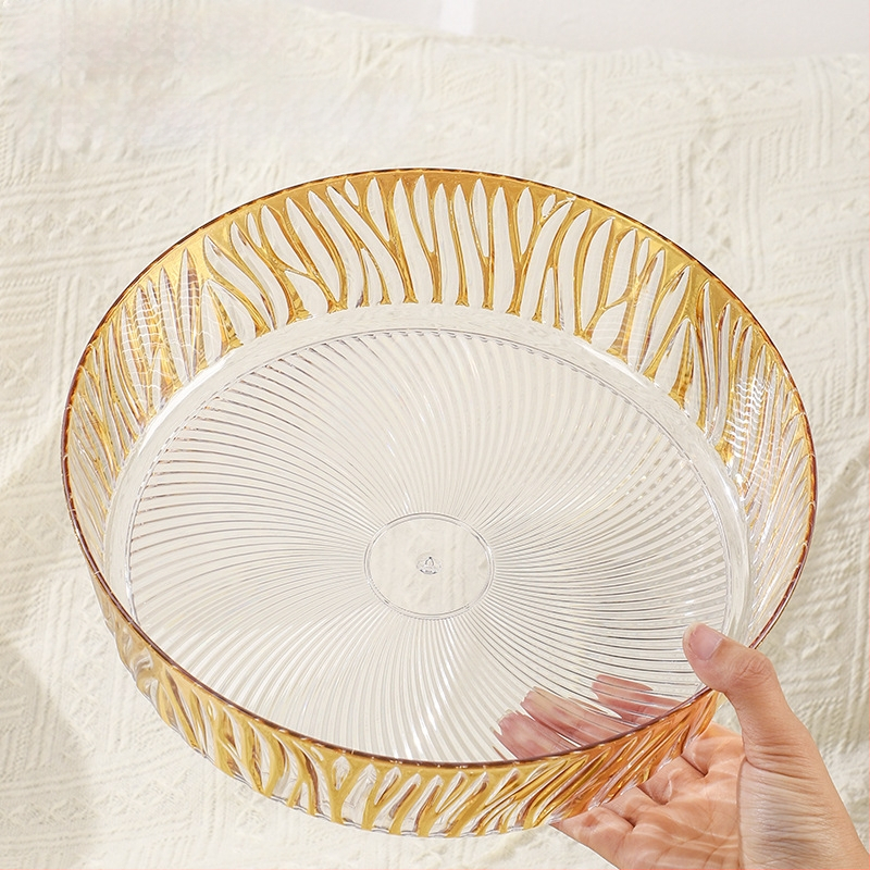 Fedéllel gyümölcstál – műanyag, könnyed luxus textúra, európai stílus, nagy kapacitás száraz gyümölcsre és édességekre