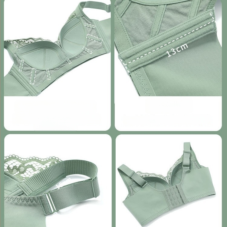 Push-up бюстгальтер за жени с малък бюст, регулируем, 3/4 чашка, тънък формиран чашка, дантелен найлон