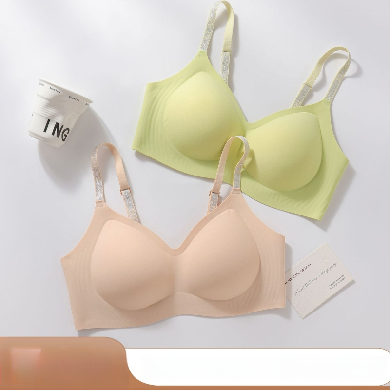 Camellia χωρίς ραφές με ήπια στήριξη, αντι-βαρύ Push-Up, διαπνοή και άνεση; κύπελλα 3/4, λεπτό καλούπι; ύφασμα ναΐλον; σταθερά διπλά ιμάνια; κλείσιμο πίσω με τρεις σειρές αγκίστρου