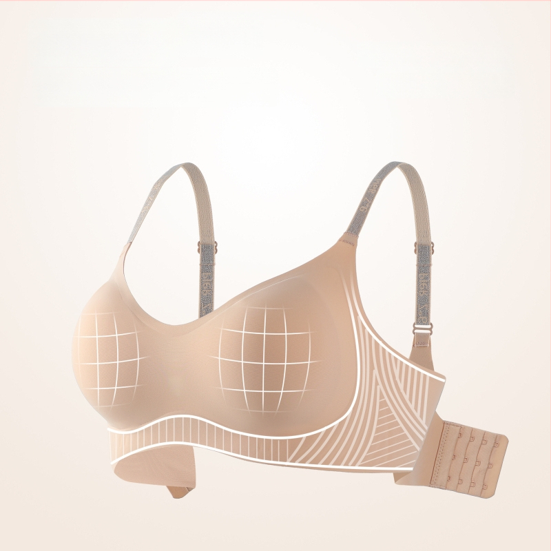 Camellia χωρίς ραφές με ήπια στήριξη, αντι-βαρύ Push-Up, διαπνοή και άνεση; κύπελλα 3/4, λεπτό καλούπι; ύφασμα ναΐλον; σταθερά διπλά ιμάνια; κλείσιμο πίσω με τρεις σειρές αγκίστρου