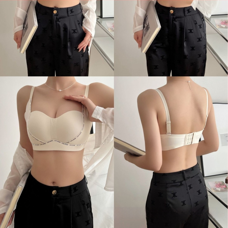 Push-up bešvynė tube-top liemenėlė, 3/4 kupo dydis, plonos formuojamos kupos, fiksuotos dvigubos petnešėlės, nugaros keturių eilių sagtis