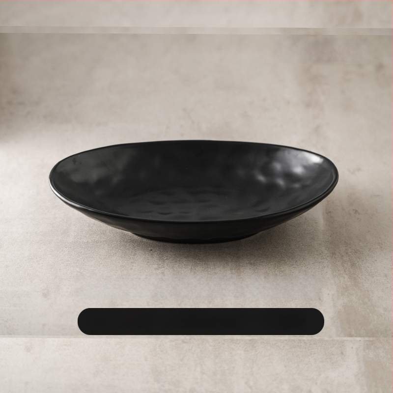 Japonų retro keraminė ovalinė lėkštė, tinkama žuvims, salotoms ir šaltoms patiekalams; mikrobangų krosnelė saugi