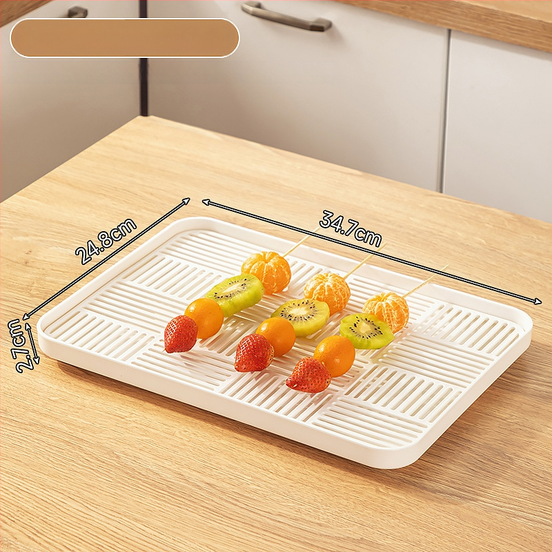 Plastikinė Candied Hawthorn parodomoji plokštelė, kvadratinė forma, modernus paprastas stilius, logotipo spausdinimas ir pritaikymas galimi