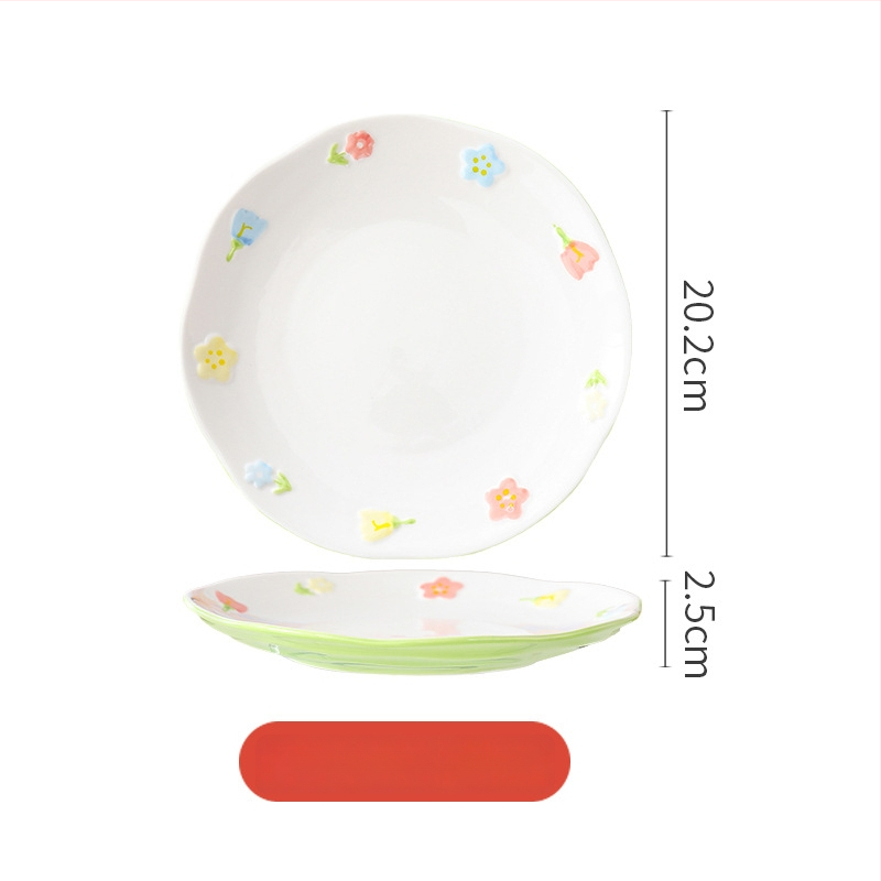 Porcelanska zdjela za juhu s cvjetnim uzorkom, okrugla, pogodna za mikrovalnu pećnicu, podglazirana površina