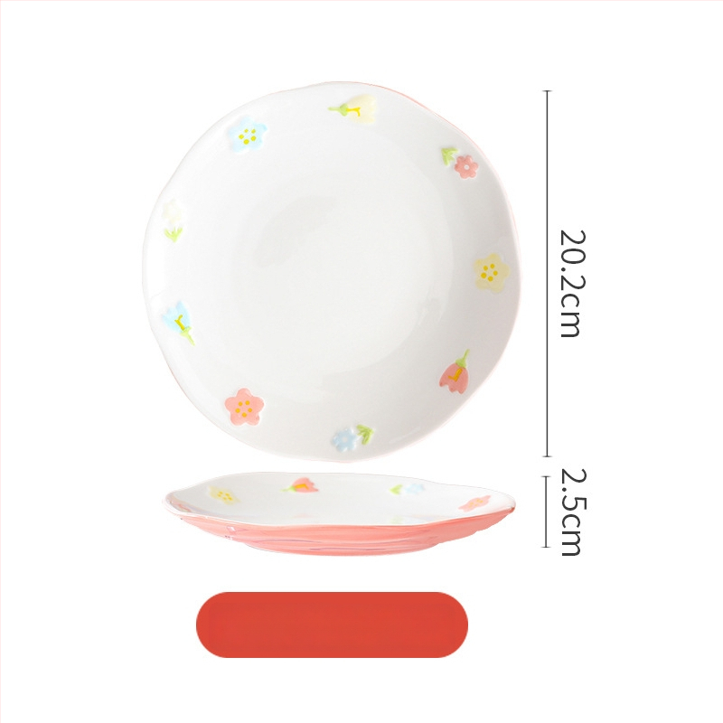 Porcelanska zdjela za juhu s cvjetnim uzorkom, okrugla, pogodna za mikrovalnu pećnicu, podglazirana površina