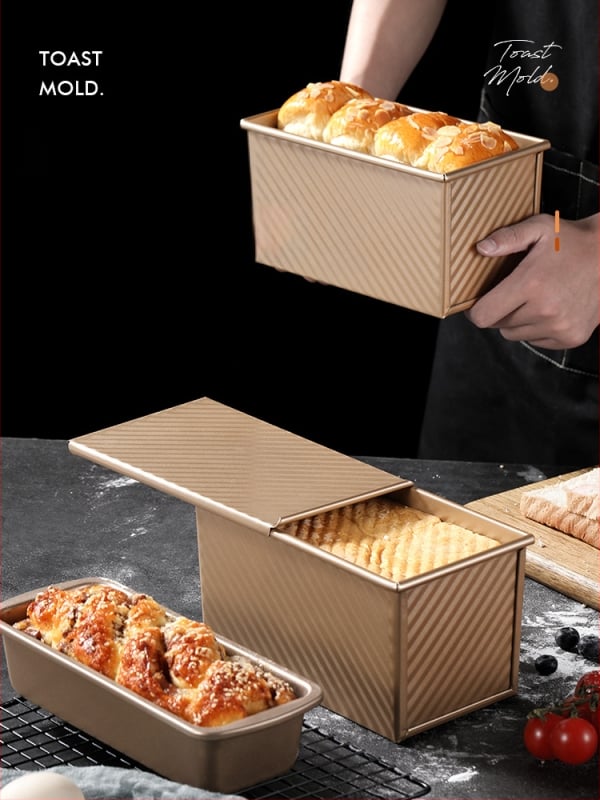 Kalup za tost s poklopcem, pravokutni kalup za pečenje kruha i kolača, kućna upotreba