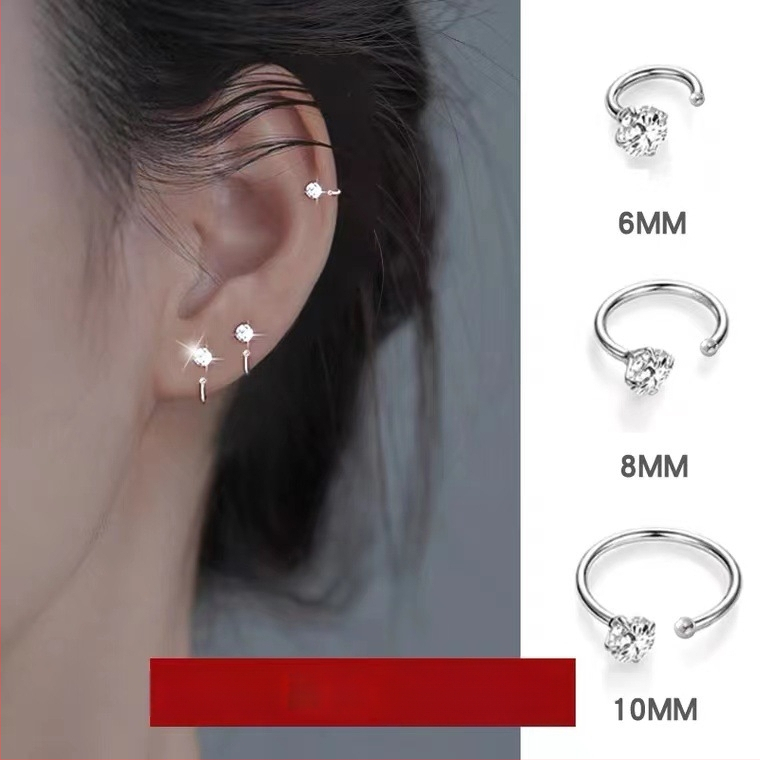 S999 sterling srebro – naušnice s cirkonima za žene, minimalistički i elegantni, blistav sjaj
